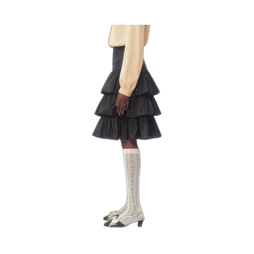 Valentino High Waist Ruffled Skirt