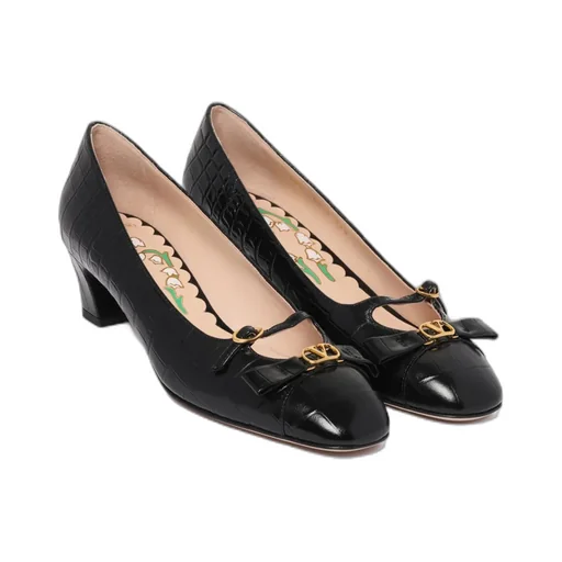 Valentino Bowow Dcollet Square Toe Pumps