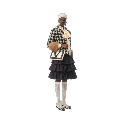 Valentino High Waist Ruffled Skirt