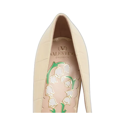 Valentino Bowow Dcollet Square Toe Pumps