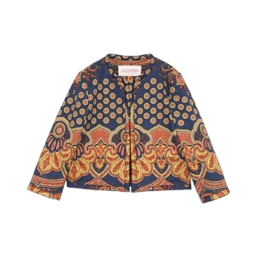 Valentino All-Over Patterned Crewneck Jacket