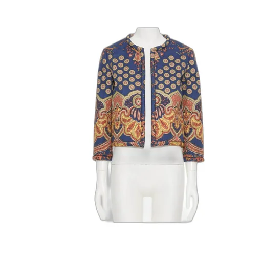 Valentino All-Over Patterned Crewneck Jacket