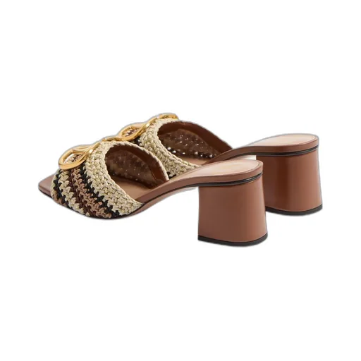 Vlogo Signature Slide Sandal With Crochet Embroidery 60Mm