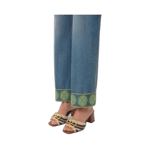 Vlogo Signature Slide Sandal With Crochet Embroidery 60Mm