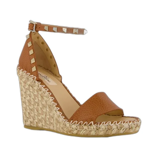 Valentino Garavani Rockstud Open Toe Wedged Sandals
