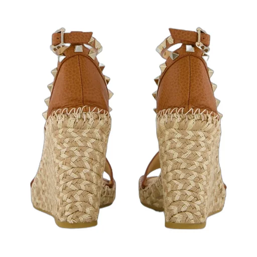 Valentino Garavani Rockstud Open Toe Wedged Sandals