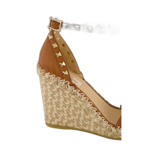 Valentino Garavani Rockstud Open Toe Wedged Sandals