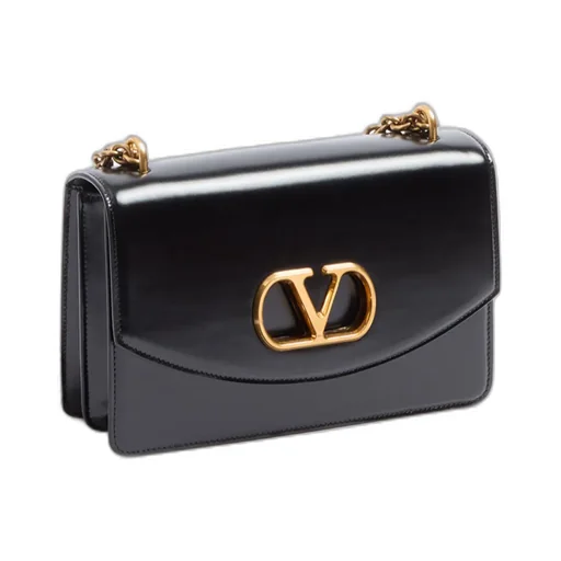 Valentino Vain Logo Plaque Shoulder Bag