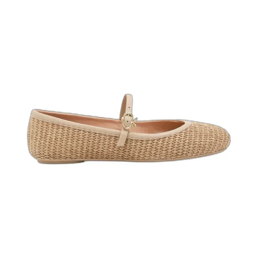 Gianvito Rossi Carla Buckle-Strap Ballerina Shoes