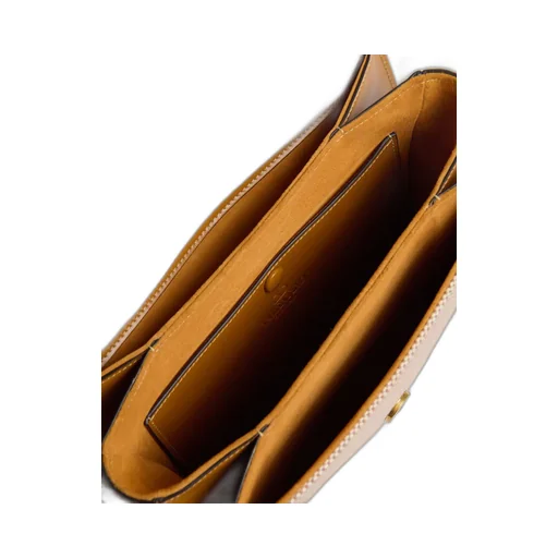 Valentino Logo Plaque Foldover Top Shoulder Bag
