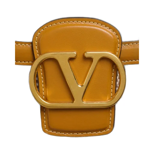Valentino Logo Plaque Foldover Top Shoulder Bag