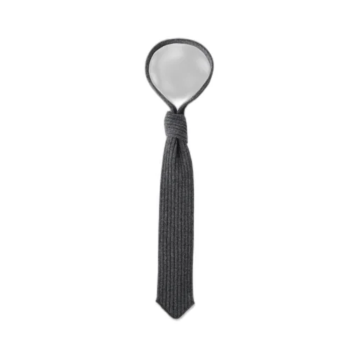 Rib Knit Tie With Monili