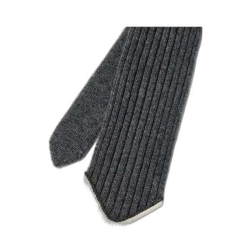 Rib Knit Tie With Monili