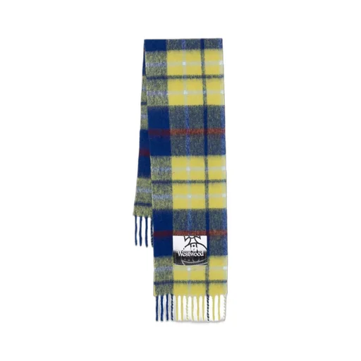 Vivienne Westwood Logo Patch Tartan Scarf
