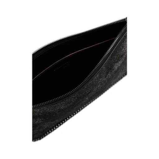 Stella Mccartney Logo Plaque Zipped Clutch Bag