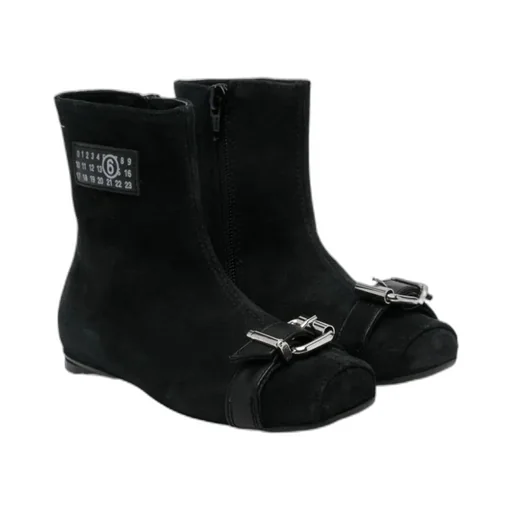 Square-Toed Short Boots
