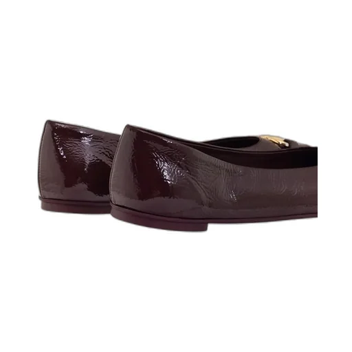 Ferragamo Gancini Embellished Ballet Flat Shoes