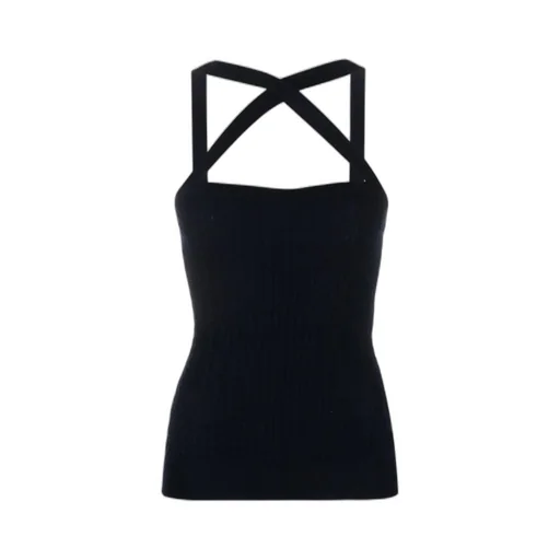 Patou Cross-Strap Cable Knitted Top