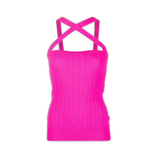 Patou Cross-Strap Cable Knitted Top