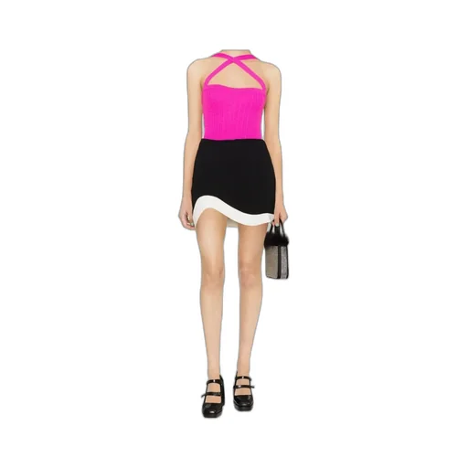 Patou Cross-Strap Cable Knitted Top