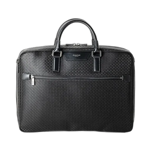 Serapian Zip-Up Slim Briefcase