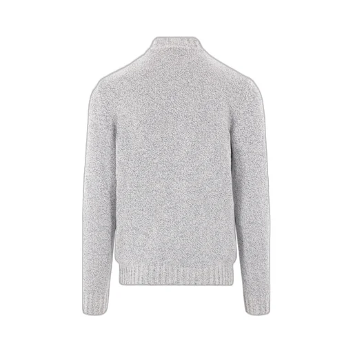 Zip-Up Marl-Knit Cardigan