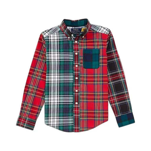 Polo Ralph Lauren Kids Checked Curved Hem Shirt