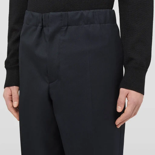Lightweight Wool Gabardine Tapered Trousers