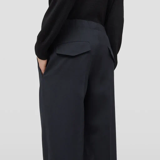 Lightweight Wool Gabardine Tapered Trousers