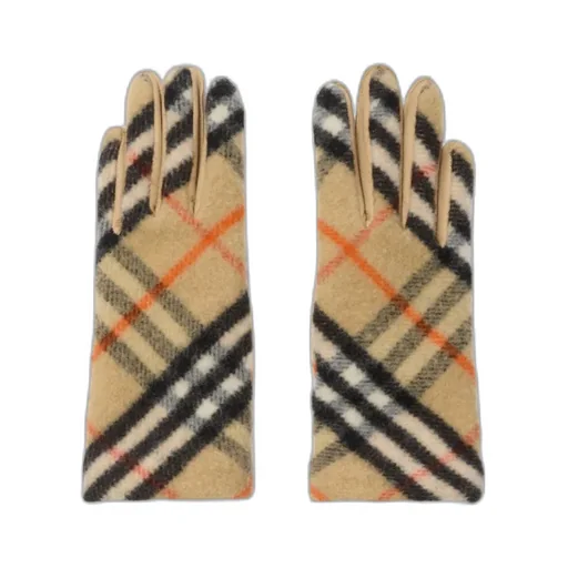 Burberry Checkered Panelled Gloves
