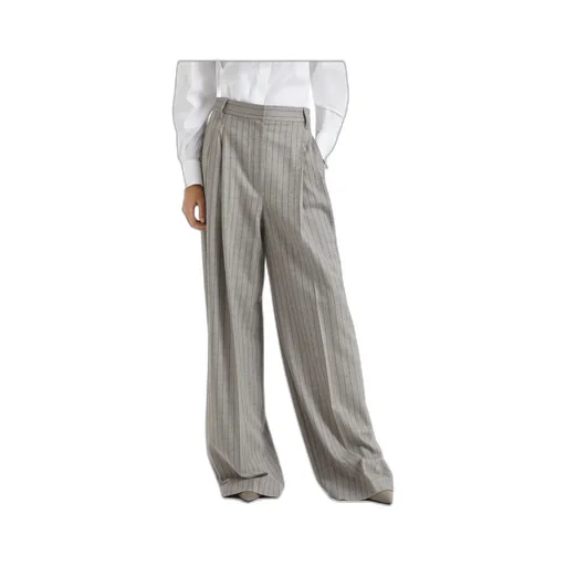 Brunello Cucinelli Pinstripe Wide-Leg Pants