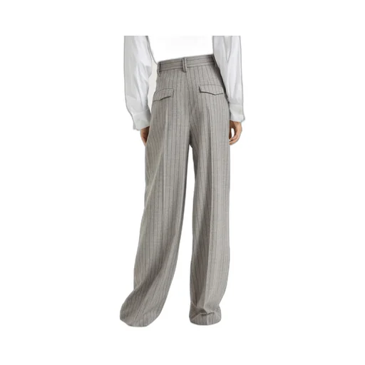 Brunello Cucinelli Pinstripe Wide-Leg Pants