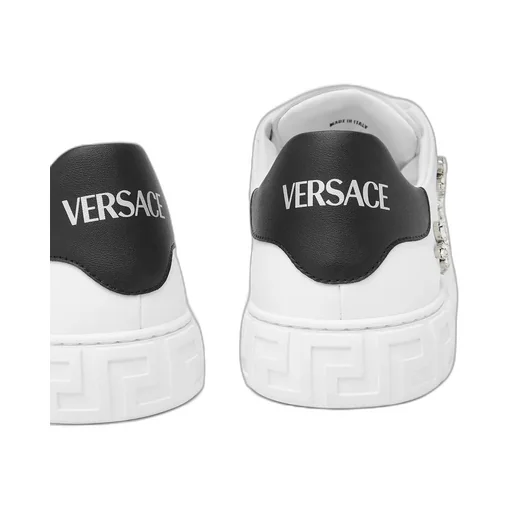 Versace Greca Embellished Lace-Up Sneakers