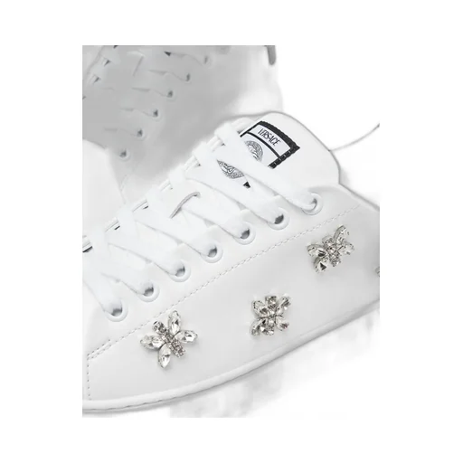 Versace Greca Embellished Lace-Up Sneakers
