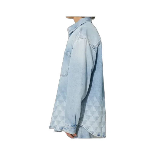Laser Cross Denim Overshirt
