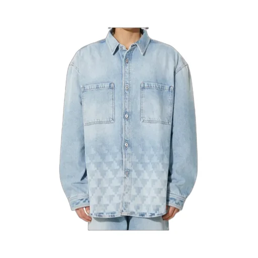 Laser Cross Denim Overshirt