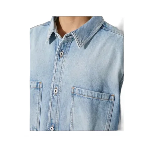 Laser Cross Denim Overshirt
