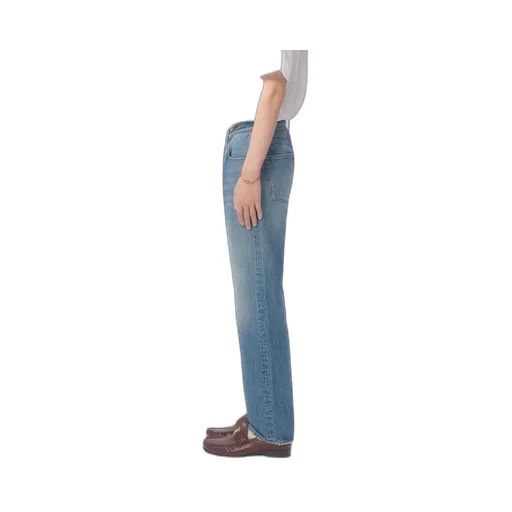 Valentino Logo Patch Straight Leg Jeans