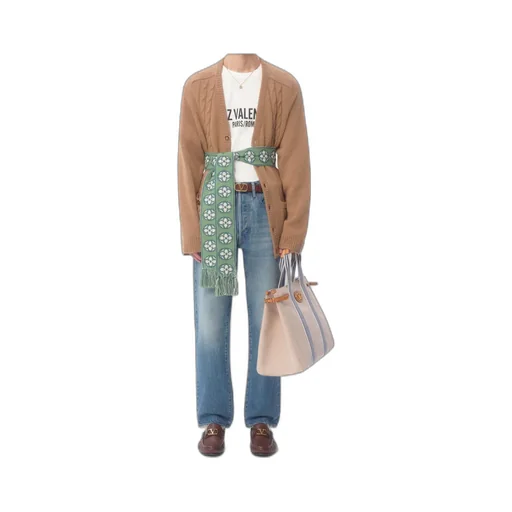 Valentino Logo Patch Straight Leg Jeans