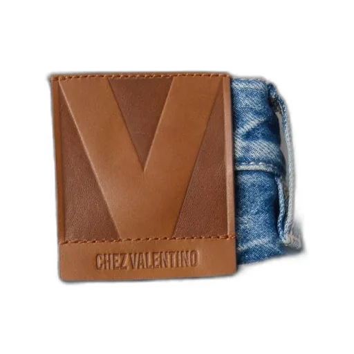 Valentino Logo Patch Straight Leg Jeans