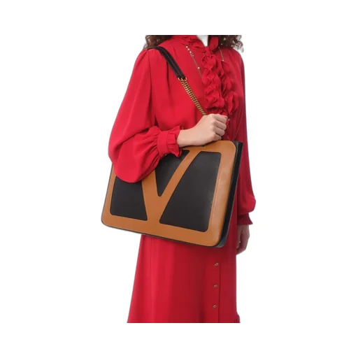 Valentino Ruffle Detailed Georgette Midi Dress