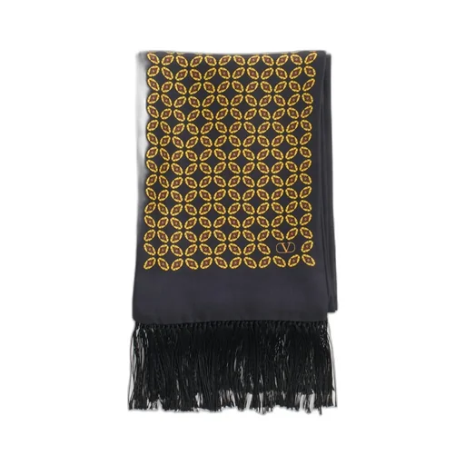 Valentino Chamber Fringed Edge Scarf