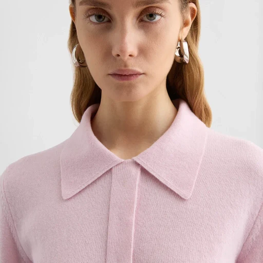Lightweight Wool Polo Sweater