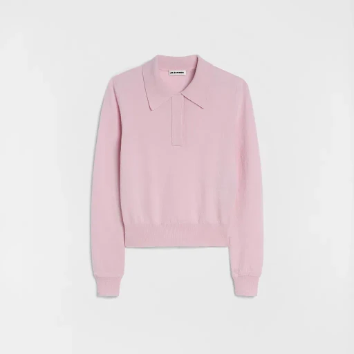 Lightweight Wool Polo Sweater