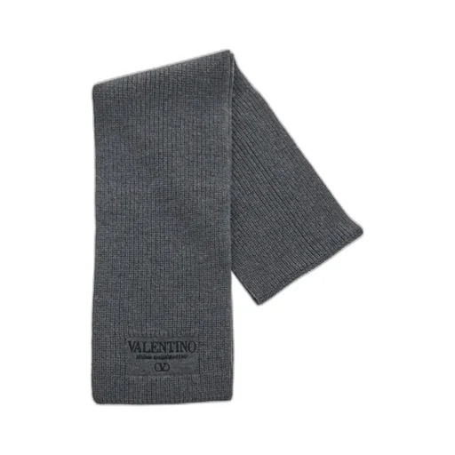 Valentino Garavani Logo Embroidered Knitted Scarf