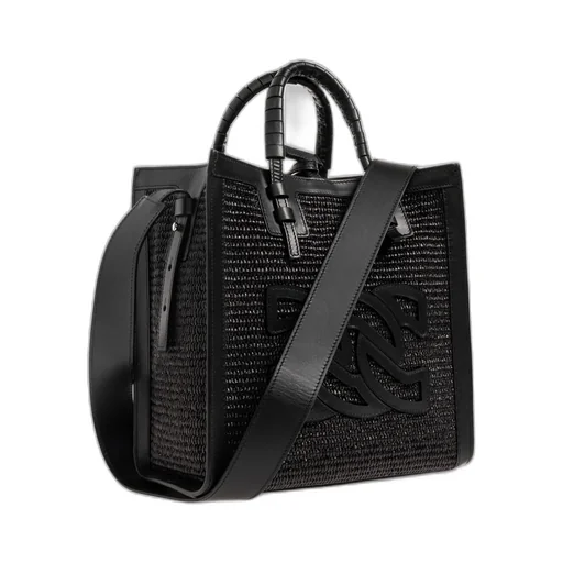 Casadei Baurivage Woven Top Handle Bag