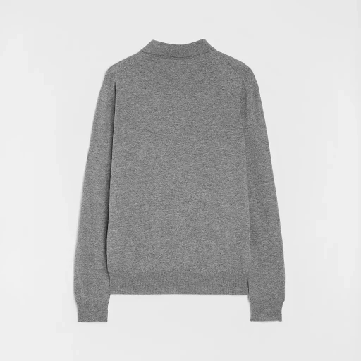 Lightweight Wool Polo Sweater