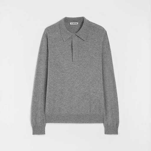 Lightweight Wool Polo Sweater