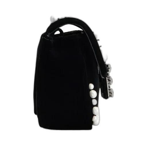 Roger Vivier Jeu De Fille Embellished Velvet Clutch Bag