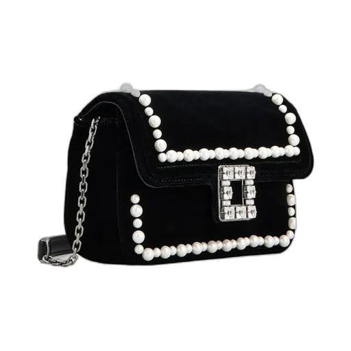 Roger Vivier Jeu De Fille Embellished Velvet Clutch Bag